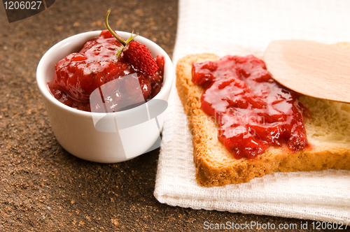 Image of Wild strawberry jam with toast