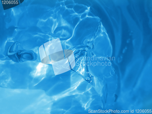 Image of blue ice and water