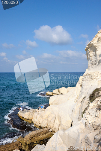 Image of The white chalk cliffs of Rosh ha-Hanikra