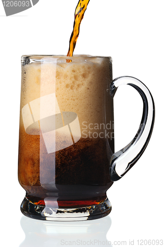 Image of Glass of dark beer, isolated.