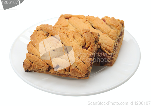 Image of Cookies on a white plate, isolated