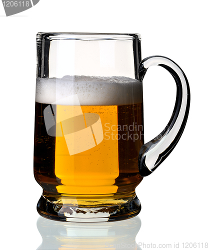 Image of Glass of beer, isolated.