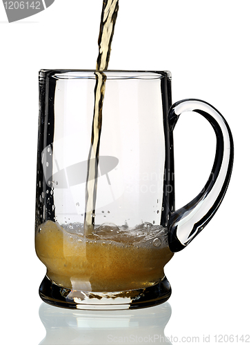 Image of Glass of beer, isolated.