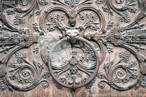 Image of Antique door close-up