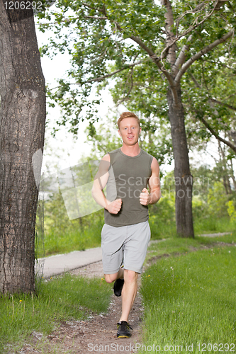 Image of Portrait of a man running