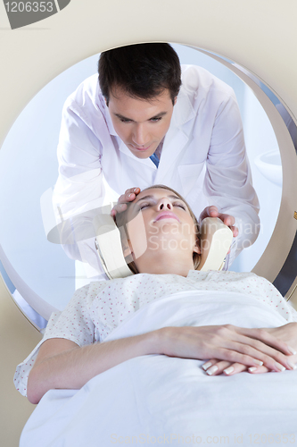 Image of Woman going through MRI scan