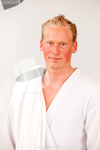 Image of Portrait of Man in Bathrobe
