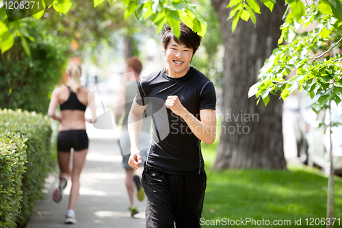 Image of People jogging in the park