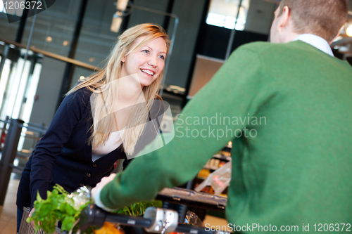 Image of Playful Couple in Supermarket 