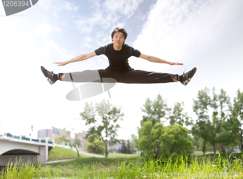 Image of Man jumping in the air