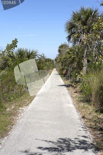 Image of view down a deserted cycle path