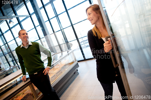 Image of Happy Couple in Supermarket