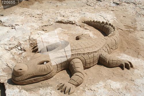 Image of Crocodile in sand