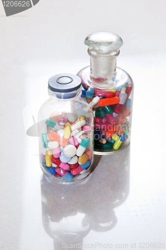 Image of Medical drugs in a bottle