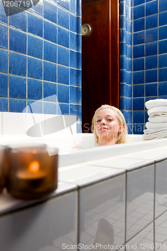 Image of Female in 1920s Spa and Bath