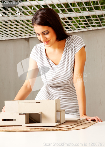 Image of Architect with Model House