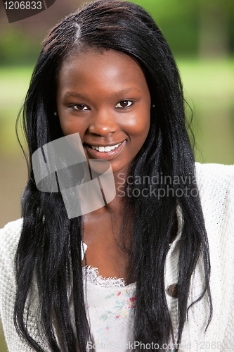 Image of Close-up of confident young woman