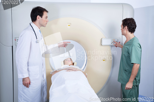 Image of Patient going through an MRI scan