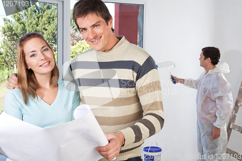 Image of Portrait of happy couple together