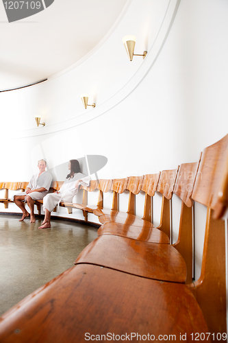 Image of Man and Woman in Spa Reception