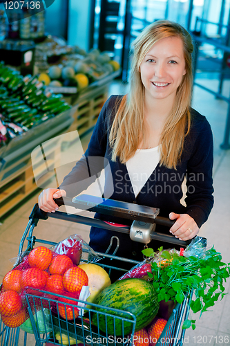 Image of Woman in Supermarket