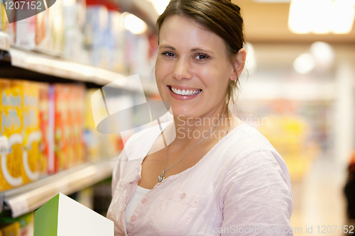 Image of Supermarket Portrait Woman