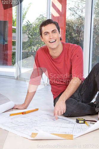 Image of Portrait of happy smiling man