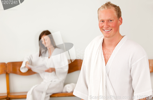 Image of Man in Spa Reception