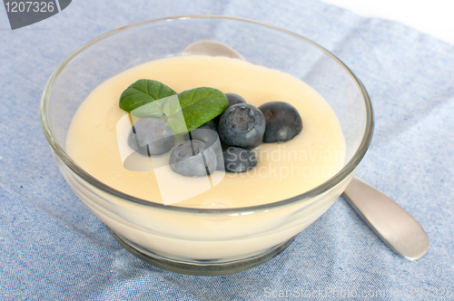 Image of Pudding With Blueberries