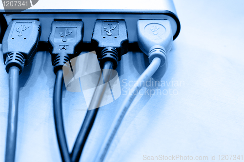 Image of USB Cables in Hub