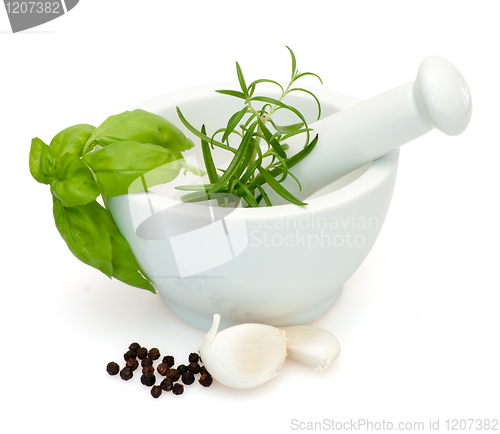 Image of Herbs in Mortar