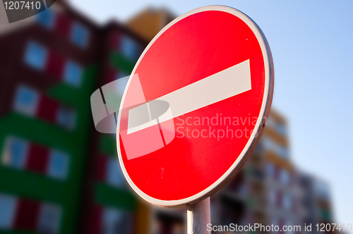 Image of No Entry Traffic Road Sign