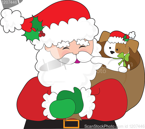 Image of Santa and Puppy Gift