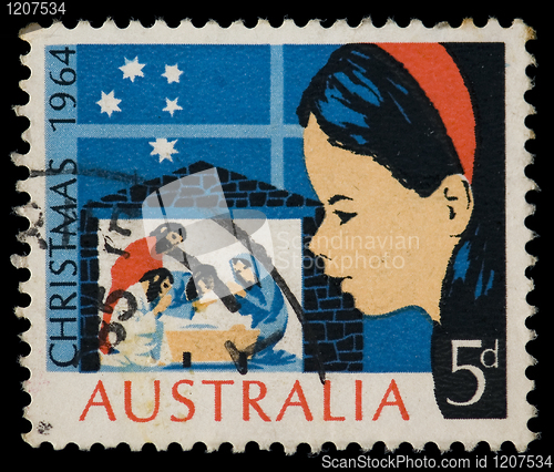 Image of christmas postage stamp