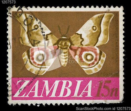 Image of Zambia butterfly stamp