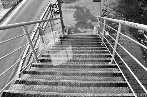 Image of overpass bridge stairs