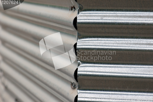 Image of corrugated metal fence