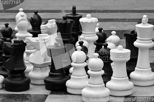 Image of lifesize chess pieces