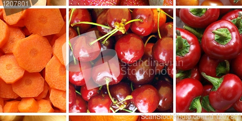 Image of Red food collage