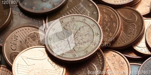 Image of Euro coins background