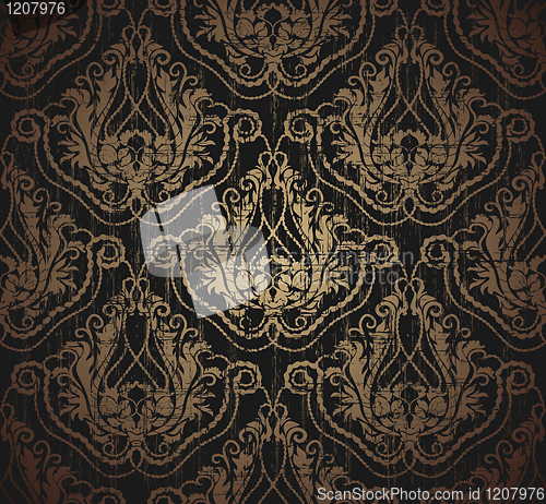 Image of Floral grunge seamless ornament