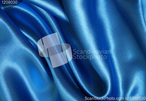 Image of Smooth elegant blue silk 