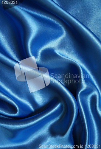 Image of Smooth elegant blue silk 