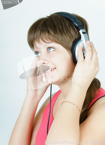 Image of portrait of a girl music lover