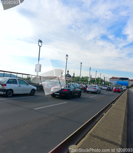 Image of Cars on Bridge