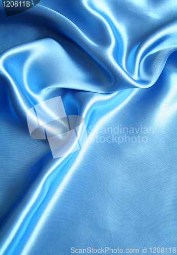 Image of Smooth elegant blue silk 