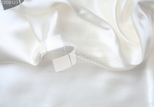 Image of Smooth elegant white silk as wedding background 