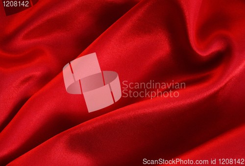 Image of Smooth Red Silk as background 