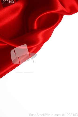 Image of Smooth Red Silk as background 