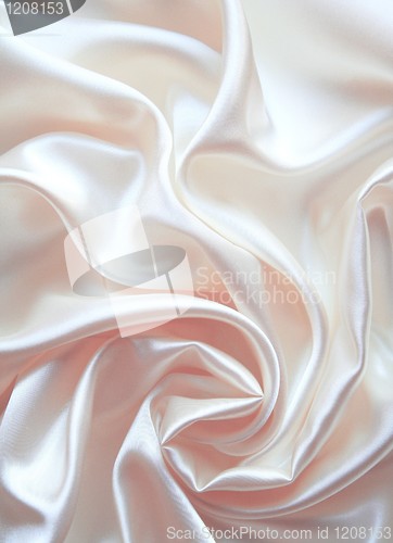 Image of Smooth elegant white silk as background 